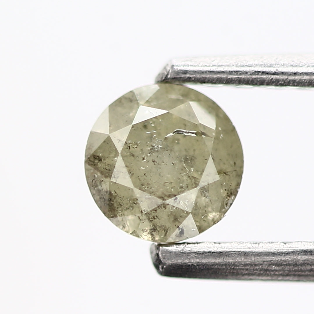 Round Cut Gray Natural Diamond For Engagement Ring Design 0.29 Carat