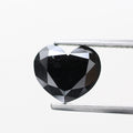 Heart Shape Fancy Black Natural Loose Diamond 2.92 Carat