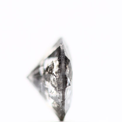 0.94 Carat Salt and Pepper Gray Round Brilliant Cut Natural Loose Diamond
