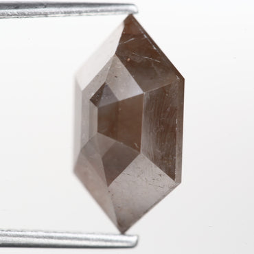 3.36 Ct. Hexagonal Rose Cut Fancy Red Rustic Color Natural Diamond 13.30 mm