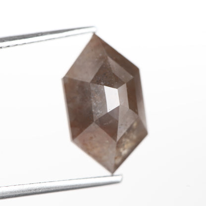 3.36 Ct. Hexagonal Rose Cut Fancy Red Rustic Color Natural Diamond 13.30 mm