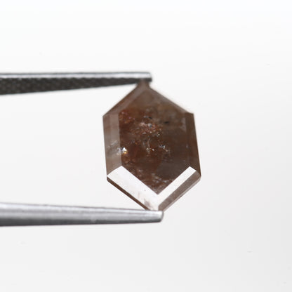 3.36 Ct. Hexagonal Rose Cut Fancy Red Rustic Color Natural Diamond 13.30 mm