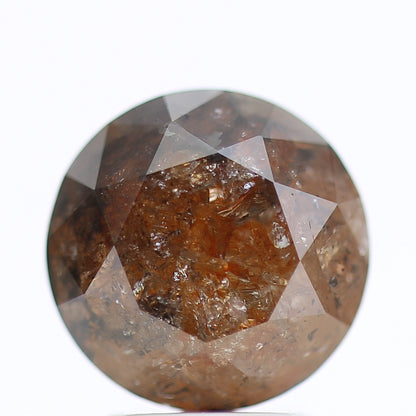 3.54 Ct Fancy Red Orange Color Round Brilliant Cut Natural Loose Diamond 8.80 mm