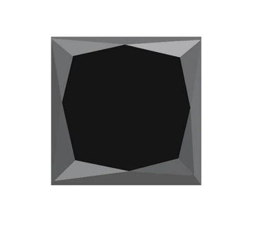 1.50 ct Fancy Black Color Princess Cut,  Natural Loose Diamond