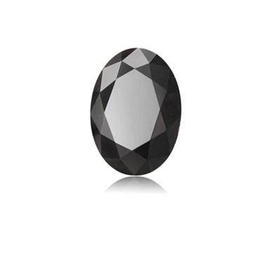 Oval Diamond 5.00 X 3.00 MM Fancy Black Color Loose Diamond