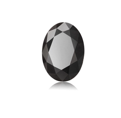 Fancy Black Color Loose Diamond, Oval Shape 8.00 X 6.00 MM