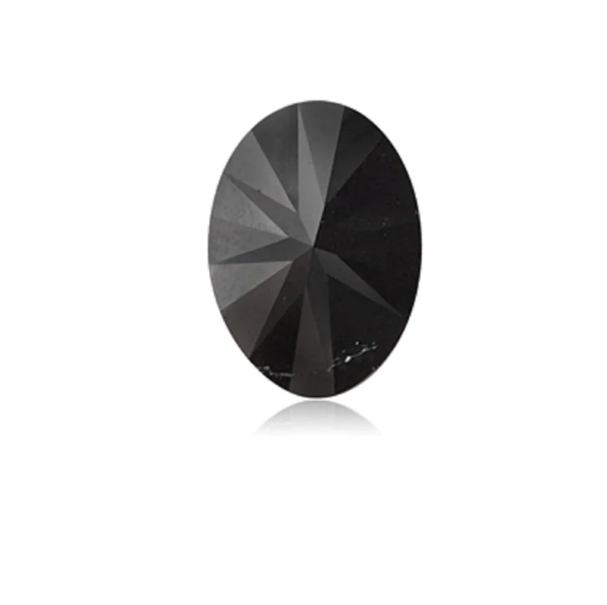 Fancy Black Color Loose Diamond, Oval Shape 8.00 X 6.00 MM