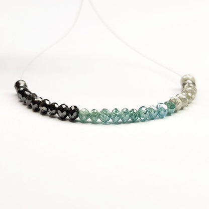 Fancy Mix Color Round Polished Loose Diamond Beads