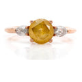 Salt and Pepper Diamond Ring ! Natural Round Diamond ! Natural Yellow Color Diamond For Engagement Ring ! Diamond Ring ! Gift For Her