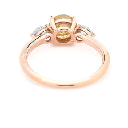 Salt and Pepper Diamond Ring ! Natural Round Diamond ! Natural Yellow Color Diamond For Engagement Ring ! Diamond Ring ! Gift For Her