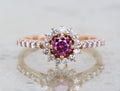 Vintage Pink Diamond Engagement Ring ! Natural Round Cut Diamond ! Natural Diamond For Anniversary Ring ! Diamond Ring