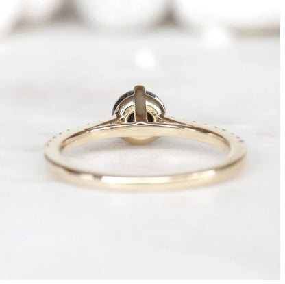 Engagement Ring ! Fancy Black Color Round Diamond Wedding Ring ! Anniversary Gift ! Gift for Her ! 14k White Yellow Rose Gold Ring