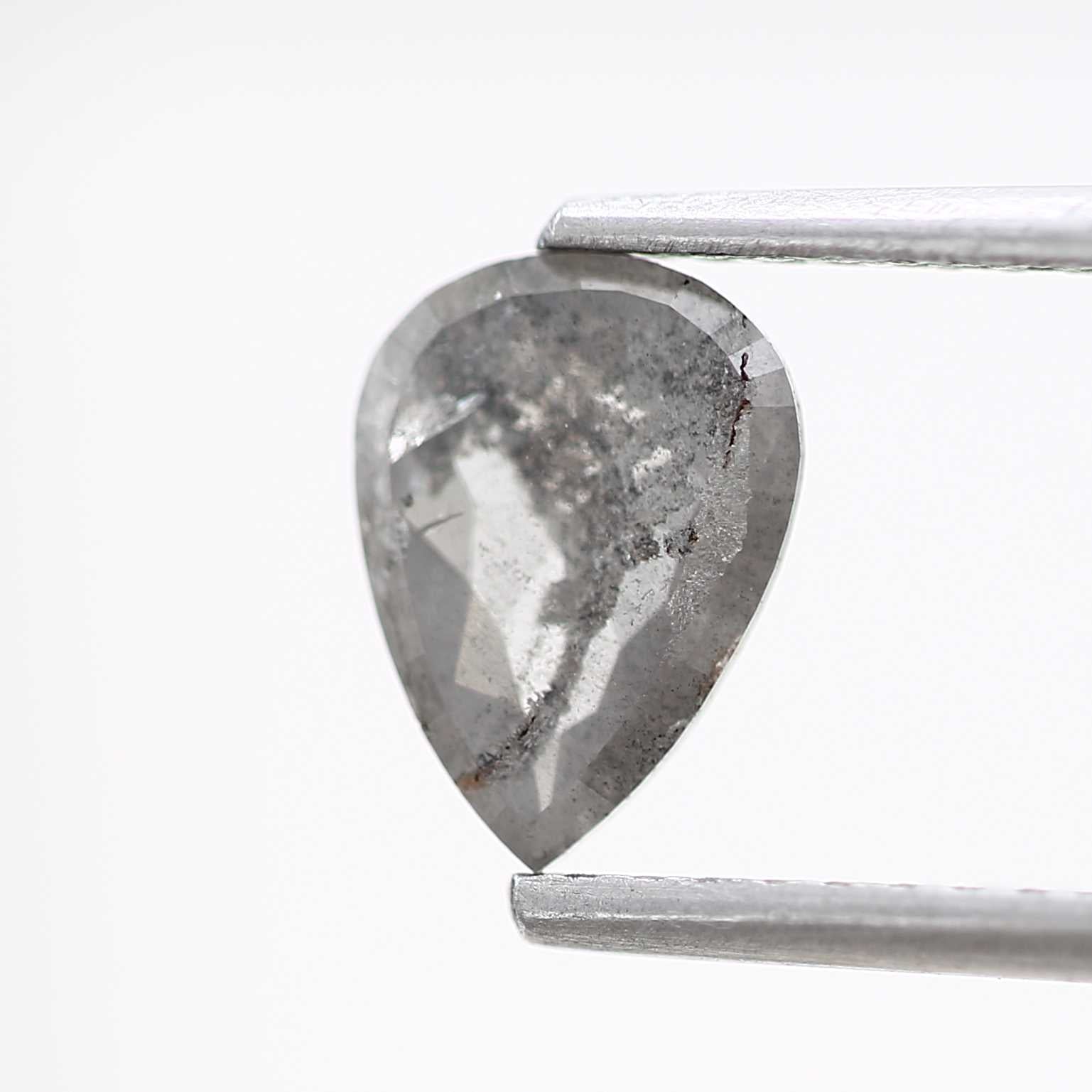 Salt and Pepper Diamond Fancy Gray Color 0.73 CT 7.64 x 5.56 x 2.08 MM Pear Cut Diamond! Natural Loose Diamond ! Christmas Gift for Her