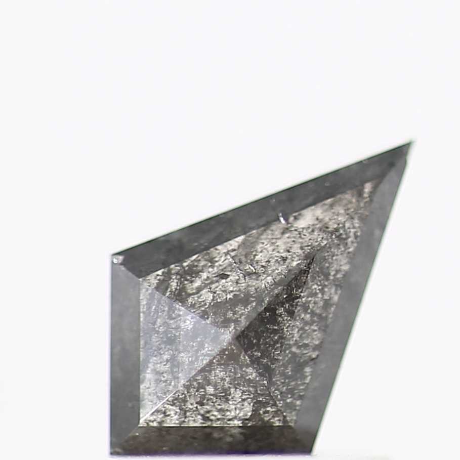 salt and pepper diamond ! 0.66 Ct 8.10 x 5.20 x 2.65 MM natural gray shield loose diamond for engagement ring for her