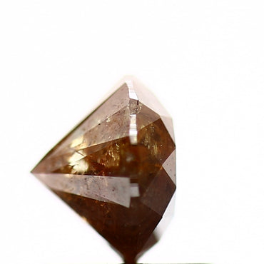 1.09 Carat Orange Rustic Round Shape Brilliant Cut Natural Loose Diamond