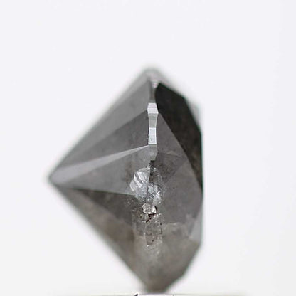 1.28 Carat Fancy Black Round Shape Brilliant Cut Natural Loose Diamond