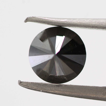 0.80 Carat Fancy Black Round Shape Brilliant Cut Natural Loose Diamond