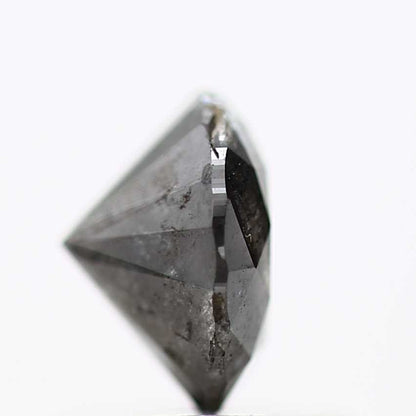0.98 Carat Salt and Pepper Diamond Black Round Shape Brilliant Cut Natural Loose Diamond
