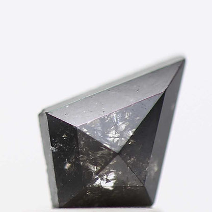 salt and pepper diamond ! 0.77 Ct 8.05 x 5.70 x 2.60 MM natural gray shield loose diamond for engagement ring for her