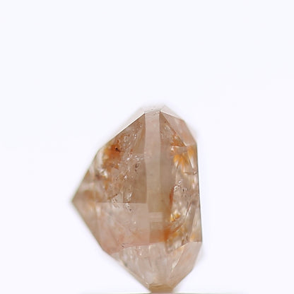 1.58 Ct Fancy Peach Orange Color Squar Cushion Cut Natural Loose Diamond