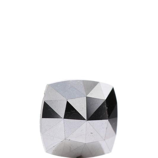 1.72 Ct Natural Black Cushion Single Cut Loose Diamond for Jewelery