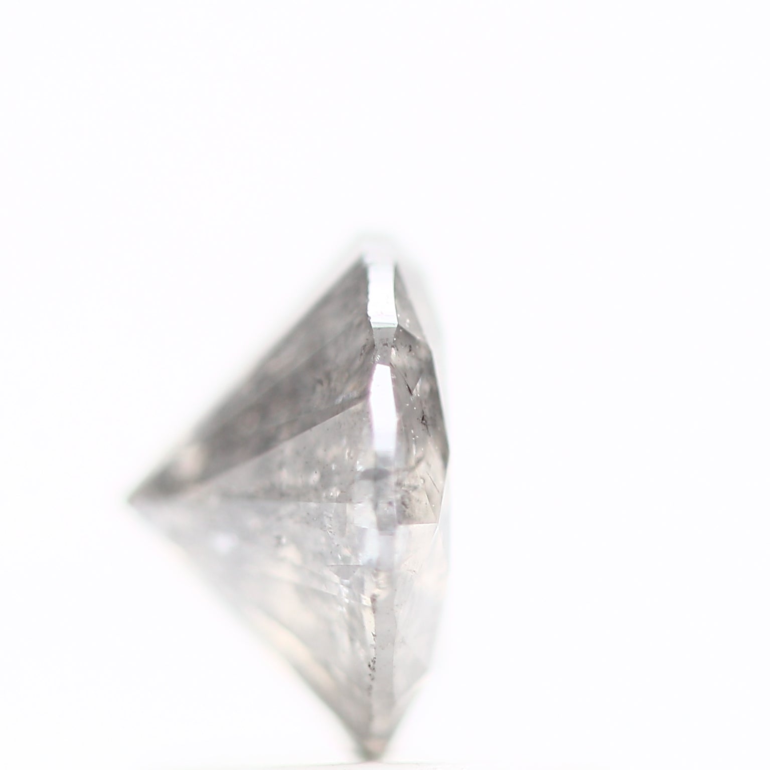 Round Salt and Pepper Diamond Gray Round Diamond For Engagement Ring Design 0.97 Carat