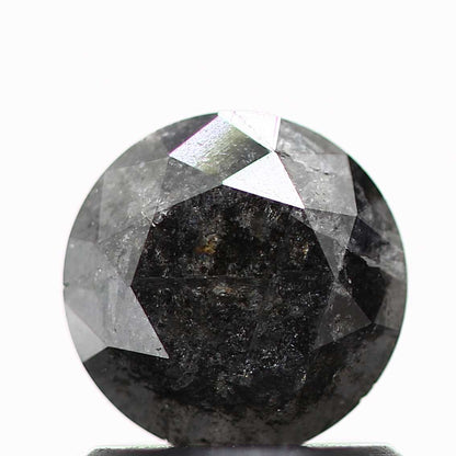 0.94 Carat Salt and Pepper Round Brilliant Cut Natural Loose Diamond