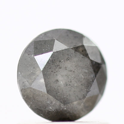 0.87 Carat Fancy Gray Salt And Pepper Round Shape Natural Loose Diamond