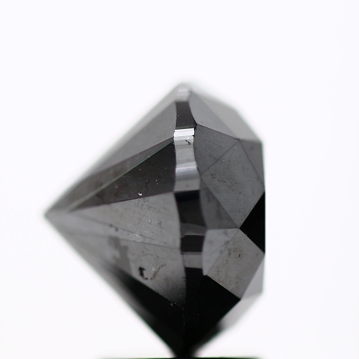 4.32 Carat Fancy Black Round Shape Brilliant Cut Natural Loose Diamond