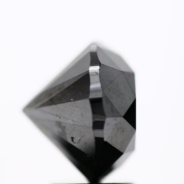 4.32 Carat Fancy Black Round Shape Brilliant Cut Natural Loose Diamond