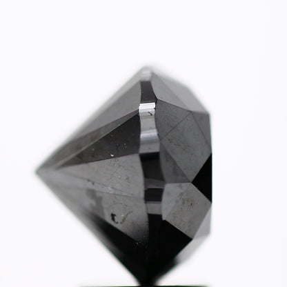 4.32 Carat Fancy Black Round Shape Brilliant Cut Natural Loose Diamond