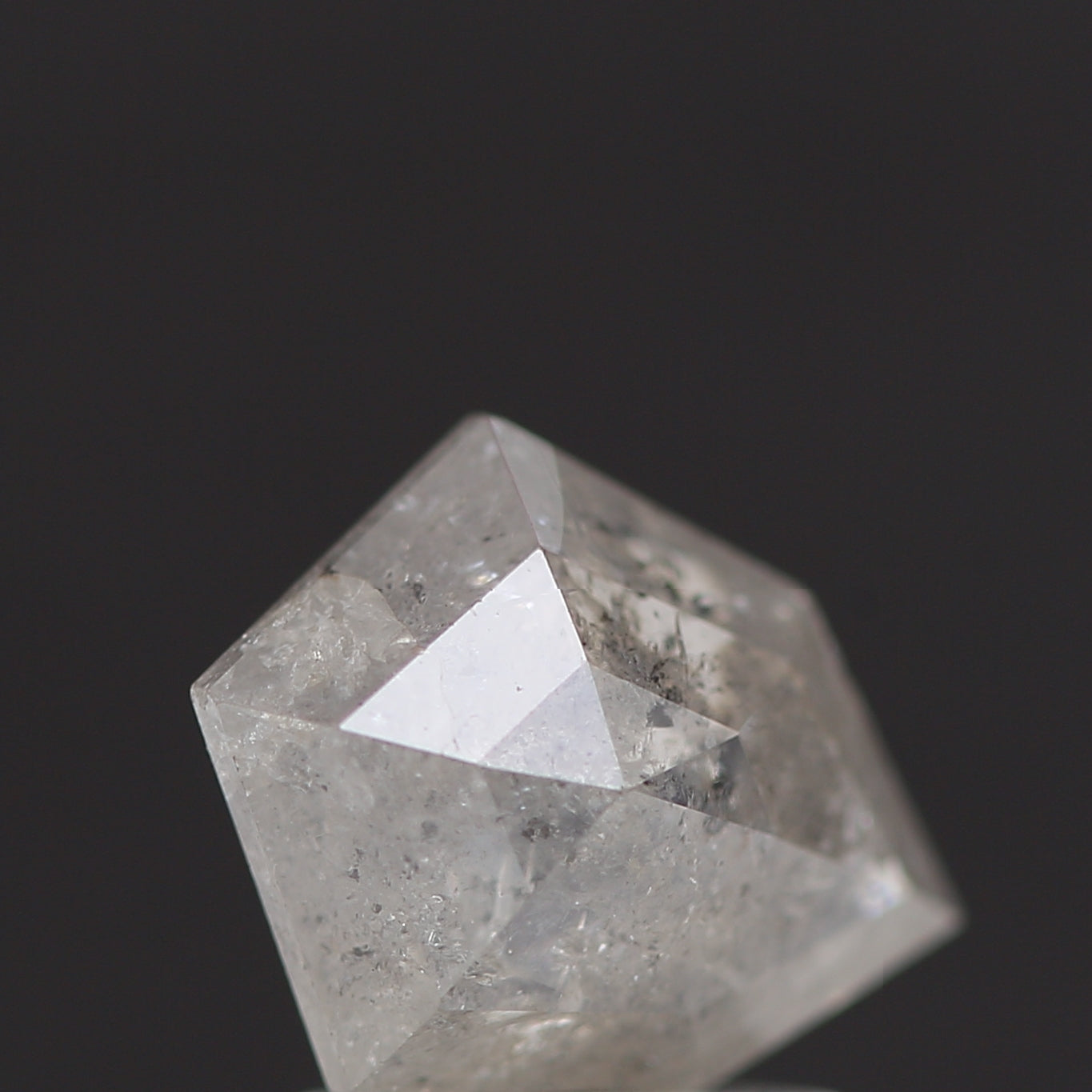 salt and pepper diamond ! 1.27 Ct 8.60 x 6.90 x 3.20 MM natural gray shield loose diamond for engagement ring for her