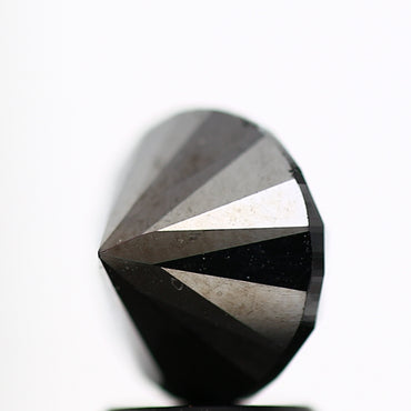 2.58 Carat Fancy Black Round Shape Brilliant Cut Natural Loose Diamond