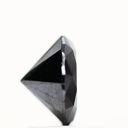 1.11 Carat Fancy Black Round Shape Brilliant Cut Natural Loose Diamond