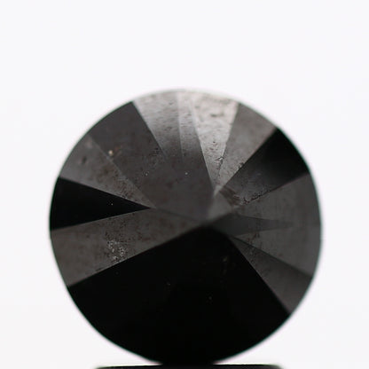 2.79 Carat Fancy Black Round Shape Brilliant Cut Natural Loose Diamond