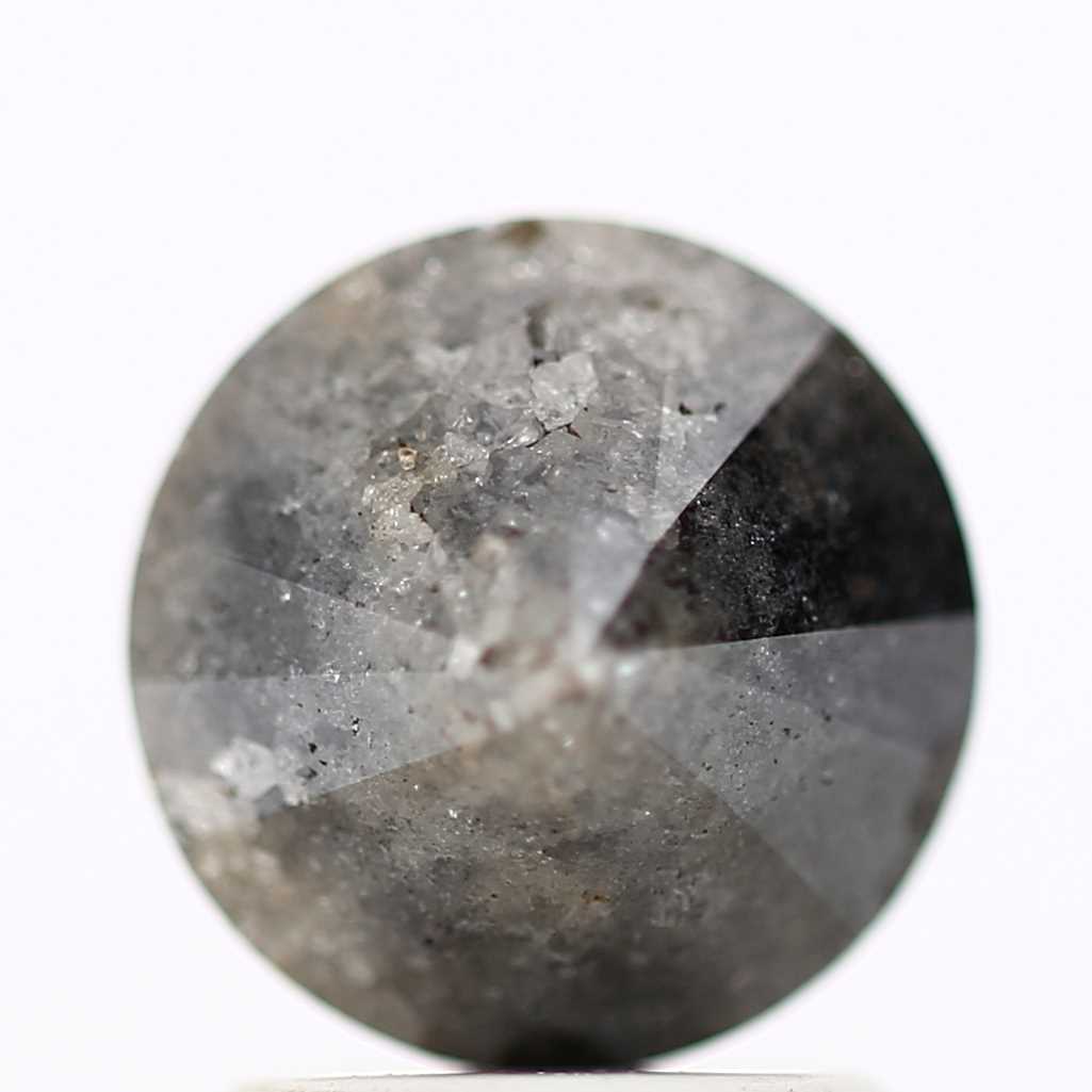 1.97 Carat Fancy Black Round Brilliant Cut Natural Loose Diamond
