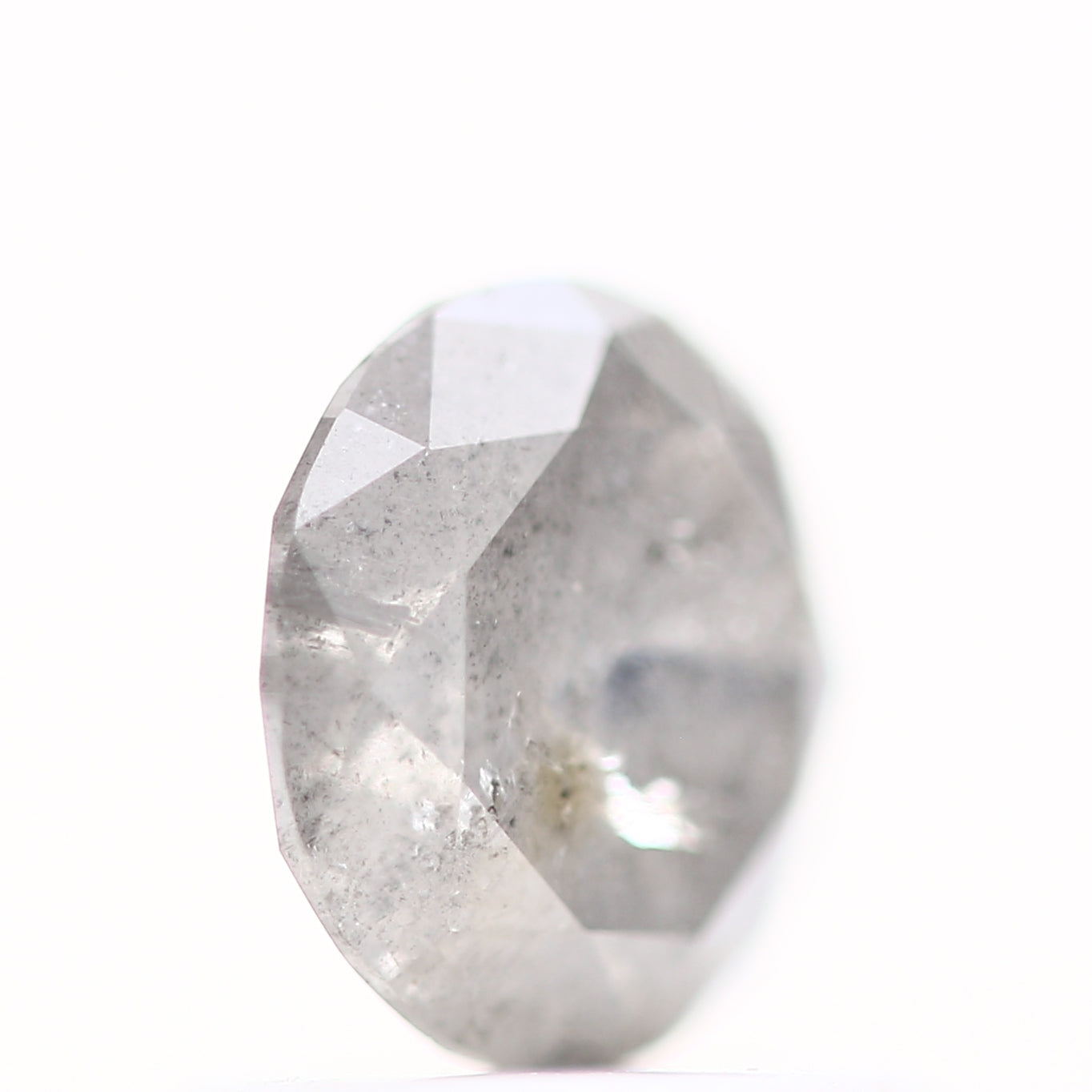 0.82 Carat Salt and Pepper Gray Round Shape Brilliant Cut Natural Loose Diamond