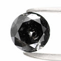 0.78 Carat Fancy Black Round Brilliant Cut Natural Loose Diamond