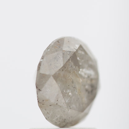 Natural Loose Round Salt And Pepper Diamond Fancy Grey Color 1.89 CT 7.50 x 4.90 MM Round Brilliant Cut Diamond ! Christmas Gift for Her