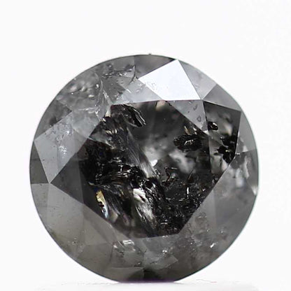 1 Carat Salt and Pepper Diamond Dark Gray Round Brilliant Cut Natural Loose Diamond