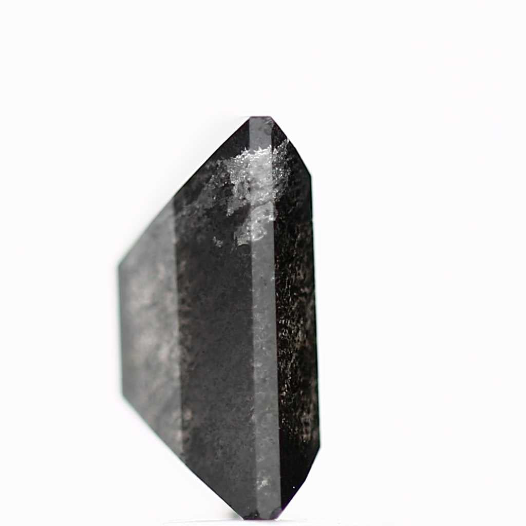 salt and pepper diamond ! 1.45 Ct 7.39 x 5.36 x 3.60 mm natural gray baguette loose diamond for engagement ring for her
