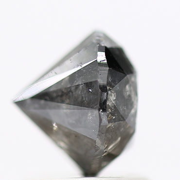 1.61 Carat Fancy Black Round Shape Brilliant Cut Natural Loose Diamond