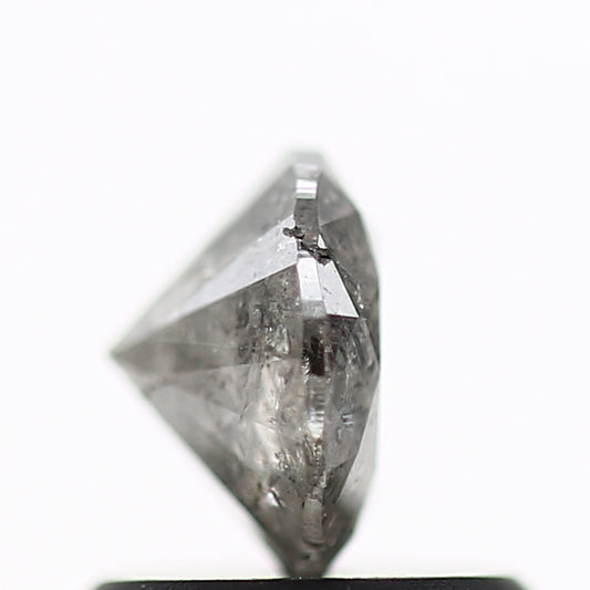 0.71 Carat Fancy Gray Salt and Pepper Round Brilliant Cut Natural Loose Diamond