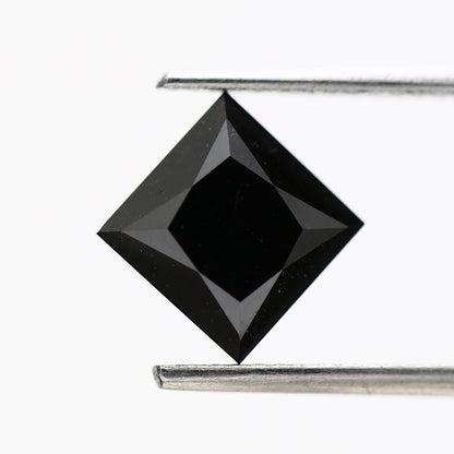 Princess Black Loose Diamond AAA Quality [7.03 MM] Natural Diamond For Engagement Ring 2.58 Carat