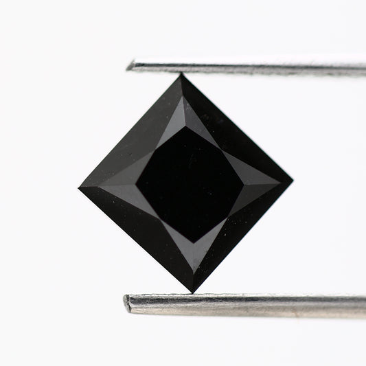 Princess Black Loose Diamond AAA Quality [7.03 MM] Natural Diamond For Engagement Ring 2.58 Carat