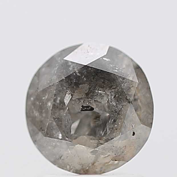 1.18 Carat Salt and Pepper Round Brilliant Cut Natural Loose Diamond