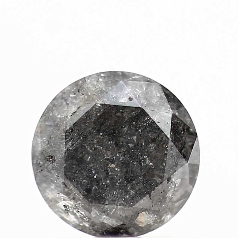 0.63 Carat Fancy Gray Round Brilliant Cut Natural Loose Diamond