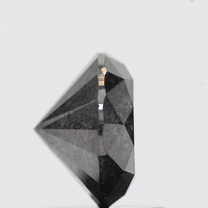 Salt And Pepper Diamond Fancy Gray Color 1.32 CT 6.70 x 4.60 MM Round Brilliant Cut Diamond ! Natural Loose Diamond ! Christmas Gift for Her