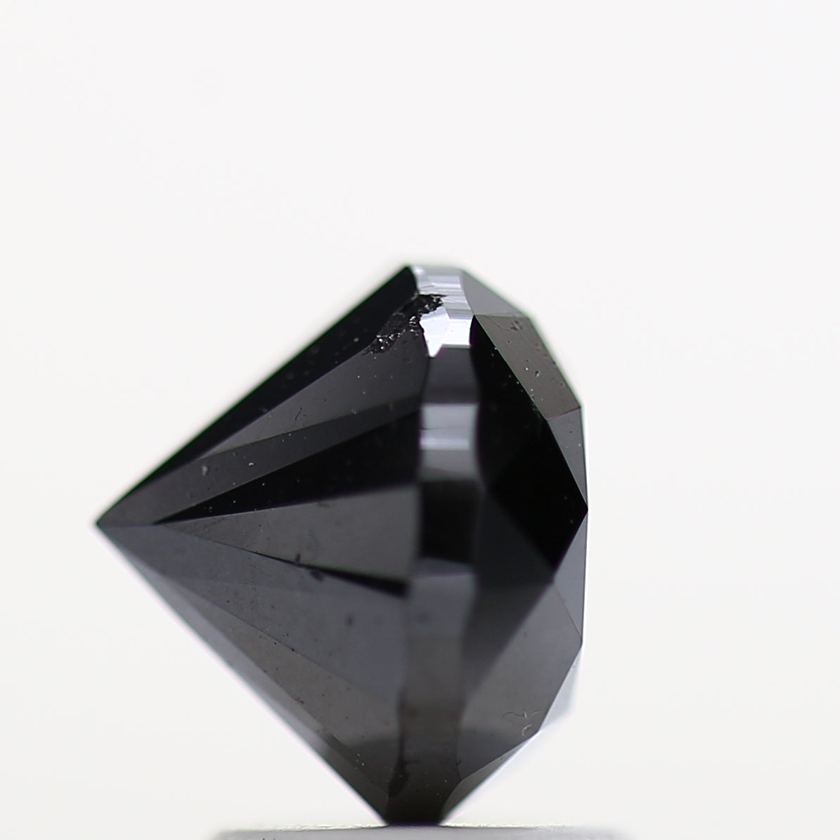 Round Black Loose Diamond [7.77 MM] Natural Diamond For Engagement Ring 2.73 Carat