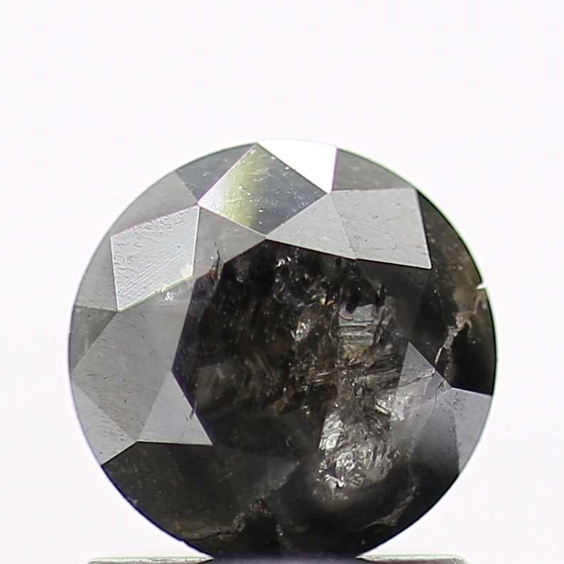 0.99 Carat Fancy Black Round Brilliant Cut Natural Loose Diamond